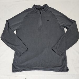 TravisMathew Men’s Large Gray 1/4 Zip Pullover Sweatshirt Golf Stretch Rayon